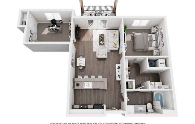 2 beds, 1 bath, 912 sqft, $1,125, Unit 3500-415