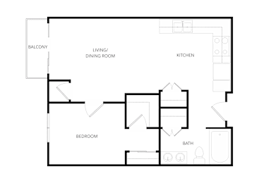 1 bed, 1 bath, 642 sqft, $1,540