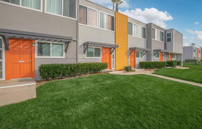 a large lawn in front of a house