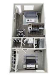 1 bed, 1 bath, 600 sqft, $1,050