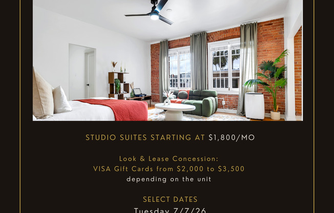 Studio, 1 bath, 510 sqft, $1,900, Unit 411