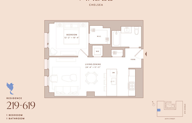 1 bed, 1 bath, $6,272, Unit 419