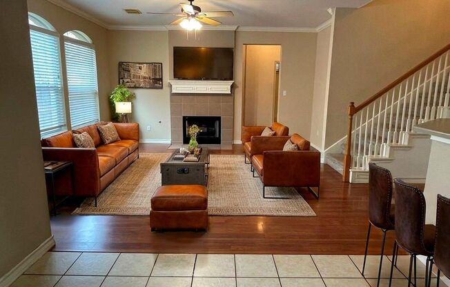 Spacious open floor plan with this desirable Round Rock Ranch home in gated section!