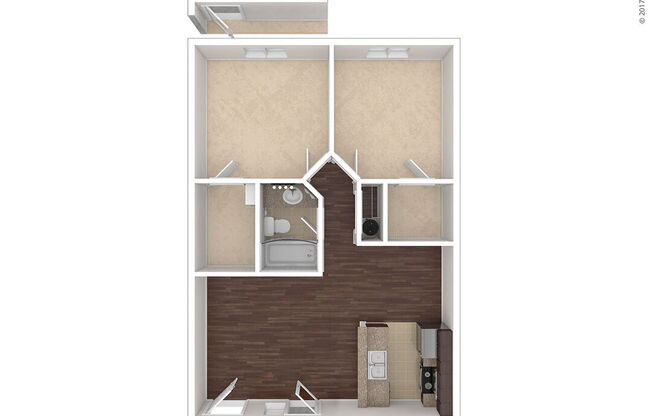 2 beds, 1 bath, 759 sqft, $1,199