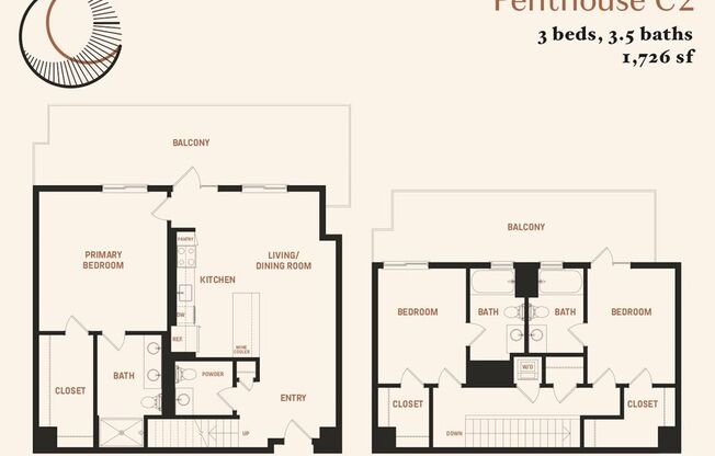 3 beds, 3.5 baths, 1,726 sqft, $8,700, Unit 411PHE