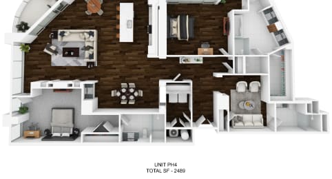 2 beds, 3.5 baths, 2,489 sqft, $7,412