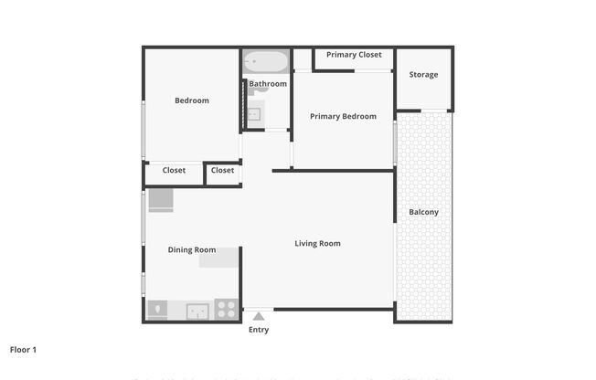 2 beds, 1 bath, 800 sqft, $1,195, Unit 431-01-15