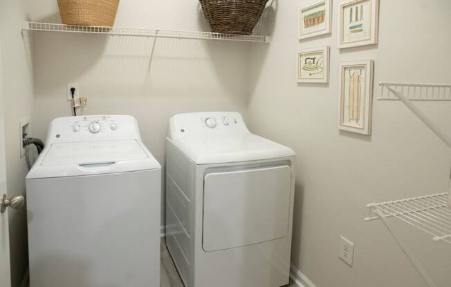 laundry room with washer and dryer