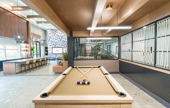 Enjoy stylish leisure time in the inviting game lounge, complete with contemporary design and comfortable seating.