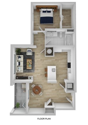 1 bed, 1 bath, 870 sqft, $2,568
