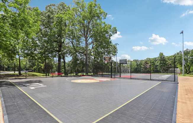 A basketball court in Grant Park