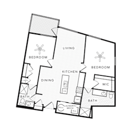 2 beds, 2 baths, 1,160 sqft, $2,331