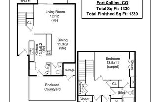 3 beds, 1.5 baths, 1,378 sqft, $2,025, Unit 705 E Drake N38