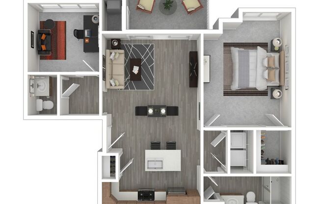 1 bed, 1.5 baths, $2,320, Unit 5307