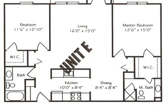 2 beds, 2 baths, 1,029 sqft, $1,229, Unit 1401 044