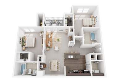 2 beds, 2 baths, 1,276 sqft, $1,556