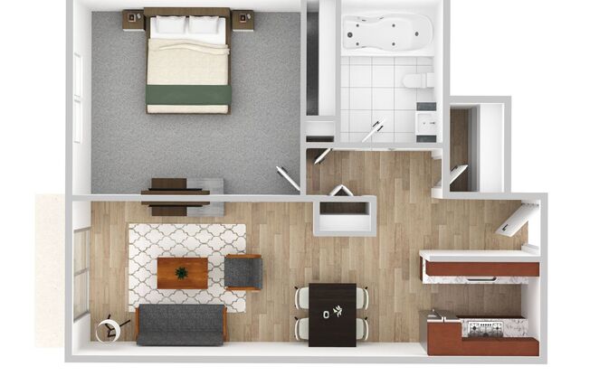 1 bed, 1 bath, 673 sqft, $1,315, Unit 18