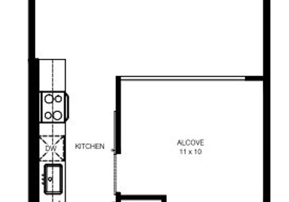 1 bed, 1 bath, 700 sqft, $2,499, Unit 504