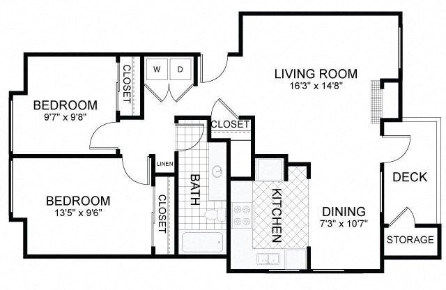 2 beds, 1 bath, 917 sqft, $1,999