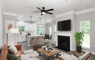 Legacy suites include quartz countertops, hardwood-inspired flooring, new cabinetry, lighting and stainless steel appliances