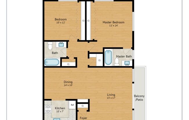 2 beds, 2 baths, 1,025 sqft, $3,995, Unit 301