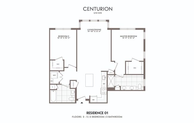 2 beds, 2 baths, 1,057 sqft, $2,995, Unit Residence 201