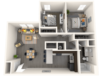 2 beds, 1 bath, 786 sqft, $2,078