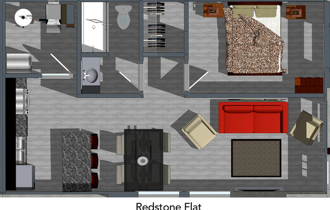 The Redstone - 1 Bedroom/1 Bathroom Flat