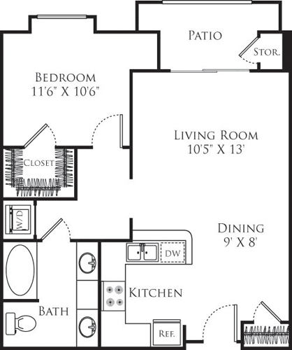 1 bed, 1 bath, 708 sqft, $2,657