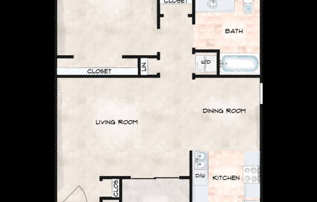 1 bed, 1 bath, 720 sqft, $1,475