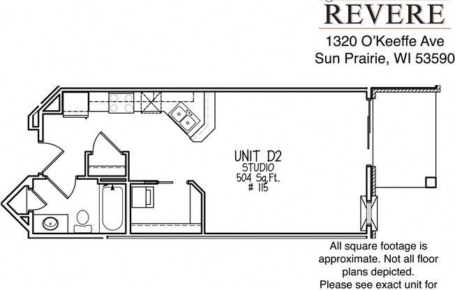 Studio, 1 bath, 504 sqft, $1,365