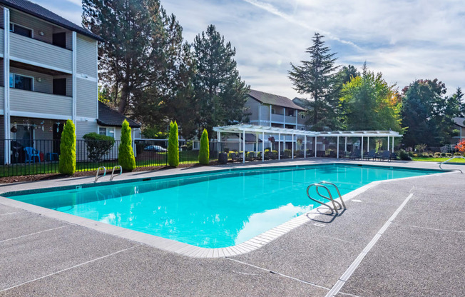 Sir Charles Court swimming pool and building exteriors, Beaverton, OR, 97006