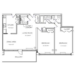 2 beds, 1.5 baths, 1,159 sqft, $2,412