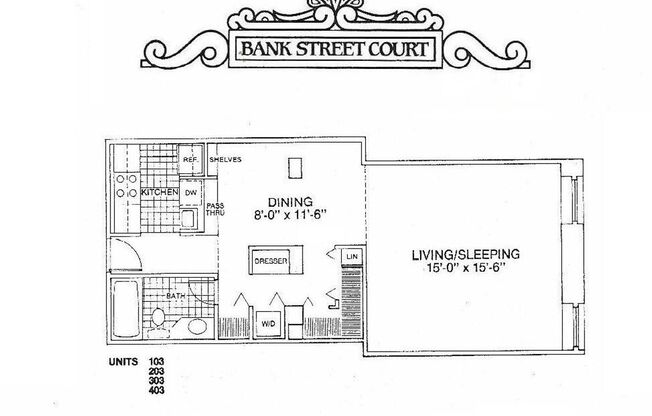 Studio, 1 bath, $1,450, Unit 403