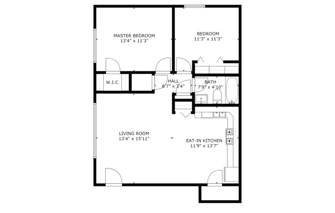 2 beds, 1 bath, $1,045, Unit 603-07