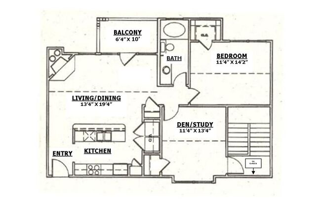 1 bed, 1 bath, 888 sqft, $1,687, Unit 0533
