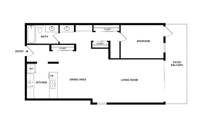 1 bed, 1 bath, 910 sqft, $2,677