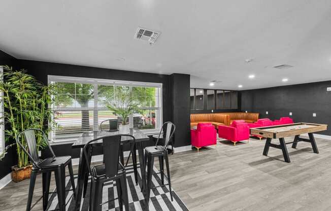 Studio Domain Apartments in Austin, Texas Clubhouse Lounge