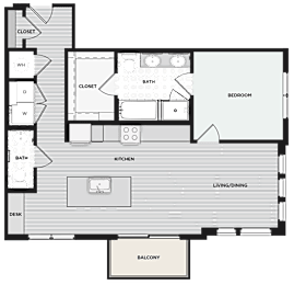 1 bed, 1.5 baths, 901 sqft, $3,175