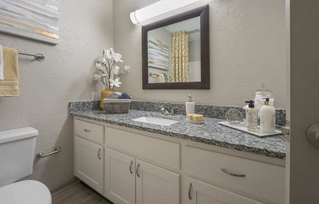 Bathroom with granite countertop | Saddleworth Green