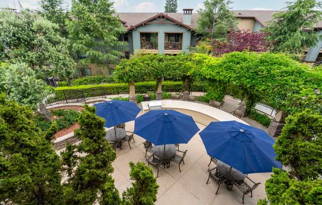 BBQ deck at 55+ FountainGlen Jacaranda, Fullerton, CA