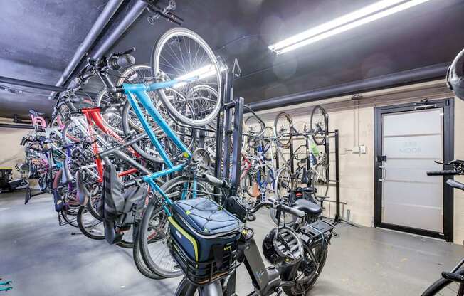 Secure bike storage at Mason Hall in Alexandria, VA 22314