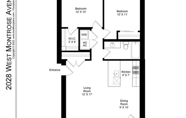 2 beds, 1 bath, 775 sqft, $2,950, Unit 2028-2A