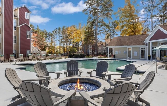 Fire pit and pool
