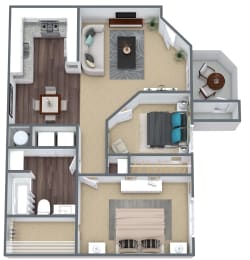 2 beds, 1 bath, 766 sqft, $1,339