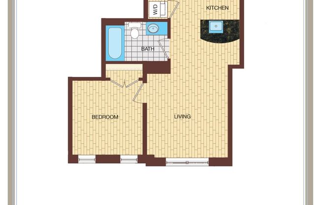 1 bed, 1 bath, 525 sqft, $2,525, Unit 202