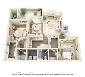 2 beds, 2 baths, 1,150 sqft, $1,450