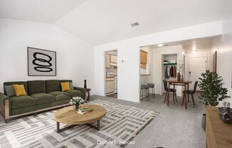 view of a dining room and a closet at Hampton Lakes Apartments, Michigan, 49534