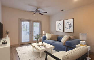 Living Room with Hard Surface Flooring