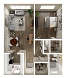 1 bed, 1 bath, 700 sqft, $1,909